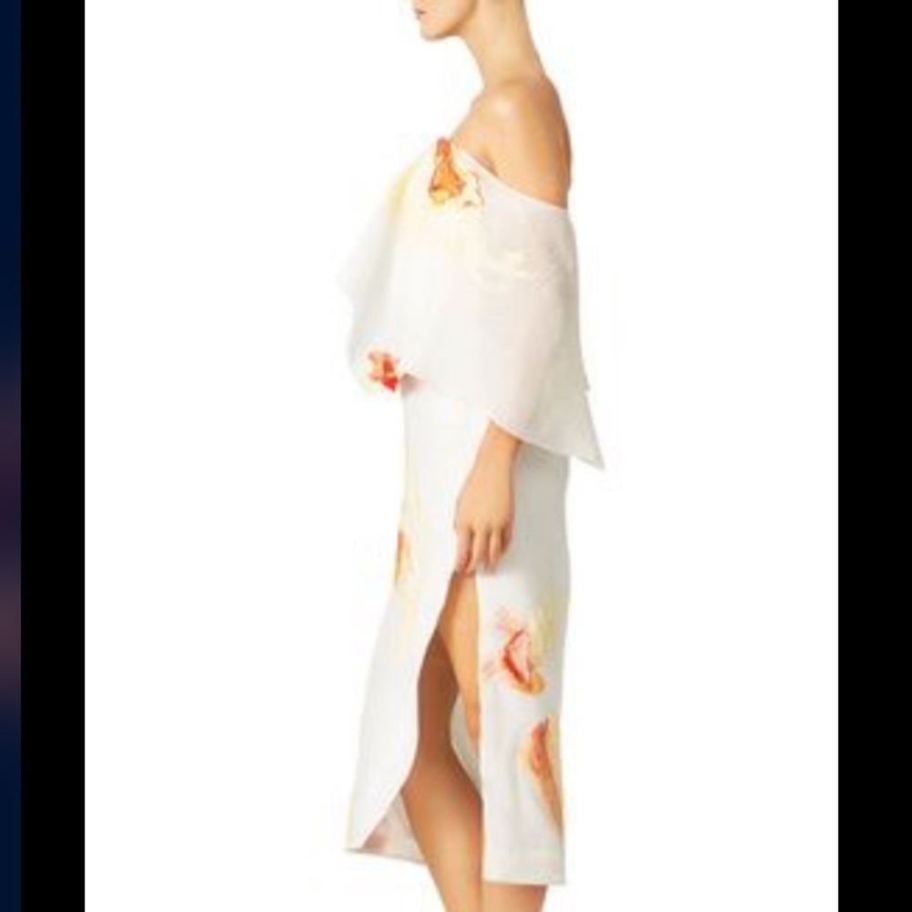 Prabal Gurung orange zest strapless dress art - Picture 3 of 14